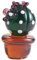 WEWAYSMILE Kaktus-Ornament aus Glas, Kristall Miniatur Kaktusfiguren, Miniaturkaktus aus Glas, Für Home Decoration Office Desktop Shelf Decor, 44 x 26 mm
