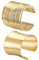 Bohue 2Pcs Women's Bangle Cuff Bracelets Open Metal Bracelet Wire Smooth Shaped Bracelet Fashion Armband Jewelry Accessories for Women Girls (Gold)