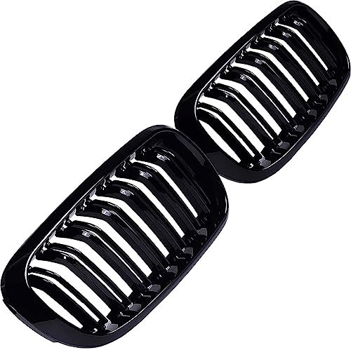 BandelOne enthält Doppelsteg Kühlergrill Sport Schwarz Glänzend passend für X5 X6 F15 F16