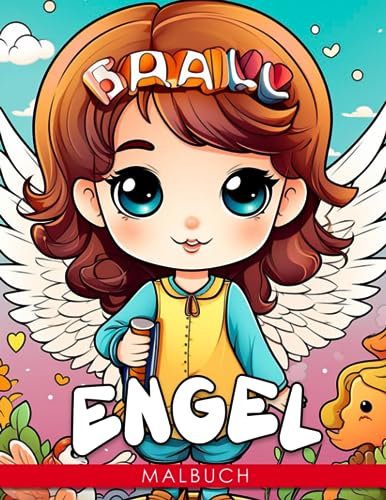Engel Malbuch für Kinder: Entdecke die Welt der Farben und Winkel mit 50 illustrierten Seiten für Kinder im Alter von 5-12 Jahren! Perfekt zum Lernen und Spaß haben.