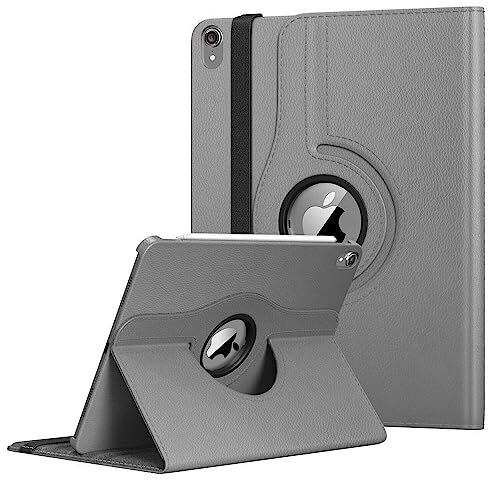Étui avec support rotatif à 360° pour Apple iPad 10e génération 10,9 sorti en 2022 et numéros de modèle A2757, A2777, A2696 (gris)