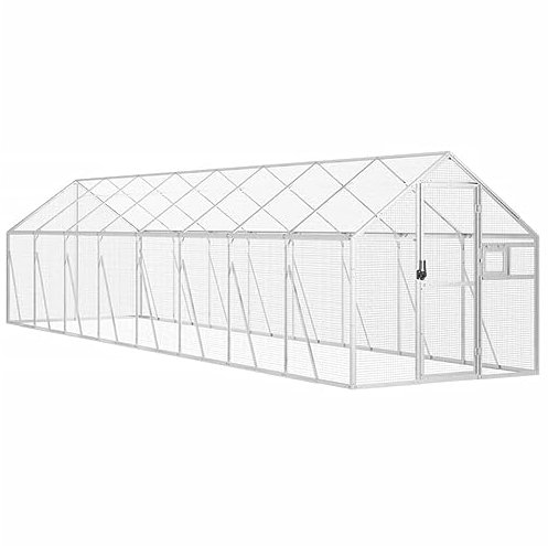 vidaXL Voliere Silber 1,79x8x1,85m Aluminium