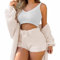 CLOUDEMO Kuscheliges Strickset – Strickset 3-teilig, gemütliches Strickset (Off-White,Large)