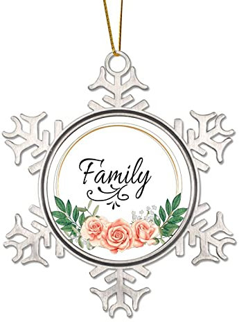 Zinn Schneeflocke Weihnachtsschmuck Blumenkranz Familienschmuck Weihnachtsbaumschmuck Hängend Weihnachtsdeko Metall Souvenir Neujahr Hochzeitsgeschenke Brautgeschenke