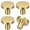 sourcing map Ganci decorativi da parete, 4 pezzi, ganci appendiabiti da ingresso in ottone massiccio, per bagno, guardaroba, scarpiera (20 mm x 20 mm)
