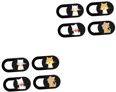 Mikikit 8pcs Laptop Camera Cover Slide Antispy Webcam Cover Privacy Screen Cat Decor Slide