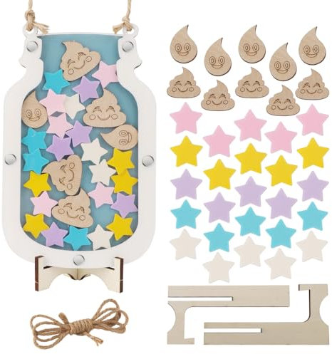 Stars Reward Jar for Kids,Stars Charts for Children Behaviour,Potty Training Reward Chart for Kids,Chore Chart for Children, Home School Reward Jar for Incentivizing Children (Potty Training)