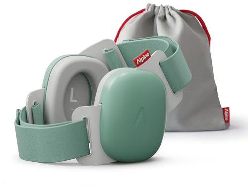Alpine Muffy Baby Confort – Cascos Bebe Antiruido – Certificado CE & ANSI – Diadema Única Para Un Ajuste Seguro Y Cómodo – Protección Auditiva Ajustable Hasta 48 Meses – Atenuación De 24 dB, Verde