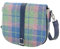 Glen Appin Damen Harris Tweed Beauly Schultertasche Casual Bag Verstellbarer Riemen Tartan-Muster Geburtstagsgeschenk Muttertag, Blaues und pinkes Schottenkaro