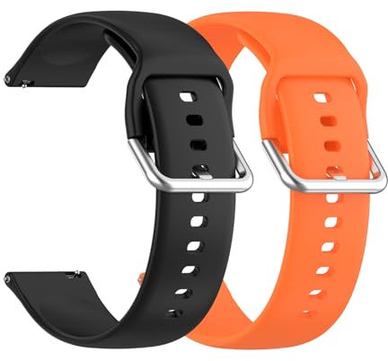 2 Stück Sport Armbänder Kompatible mit Xplora X6 Play Armband für Kinder Jungen Mädchen,Weiche Silikon Band Ersatz Armband für Xplora X6 Play Ersatzarmband (Schwarz+Orange)