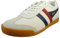 Gola Unisex Harrier Leather Sneaker, White/Navy/Red, 48 EU