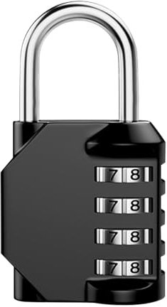 Cadenas à combinaison d'extérieur Serrure combinée pour porte Serrure à bagage réinitialisable Serrure à cadran à 4 chiffres Cadenas haute sécurité Serrure à combinaison petite serrure