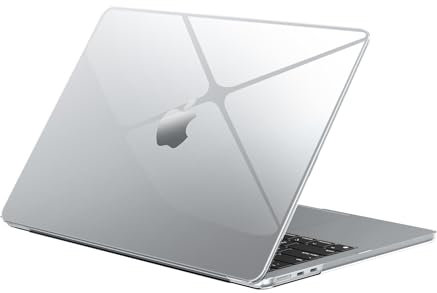 EooCoo Ultradünne Hülle kompatibel mit MacBook Air M4 M3 M2 15 Zoll A3241 A3114 A2941 (2025-2023 Freisetzung), [passend zur Offiziellen Farbe], Hart Schutzhülle Snap Case für Air 15.3 - Kristall Klar