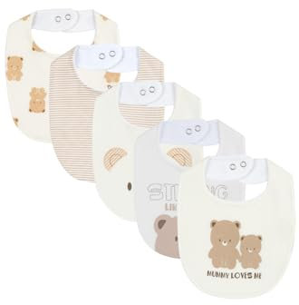 Chicco, Lätzchen Set aus Baumwolle, Babybekleidung Unisex, Designed in Italy