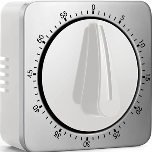Minuteur de Cuisine, Accessoire de Chronométrage pour la Cuisson (Blanche)