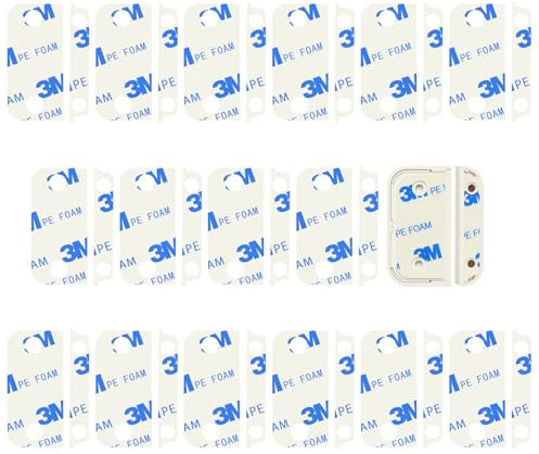 16PCS Ring Contact Sensor Adhesive Pads for Ring Alarm Contact Sensors and Magnets(2nd Gen), Adhesive Replacement Tapes,Double Sided Sticky Strips for Ring Door Sensors, Easy Installation,Pre-Cut