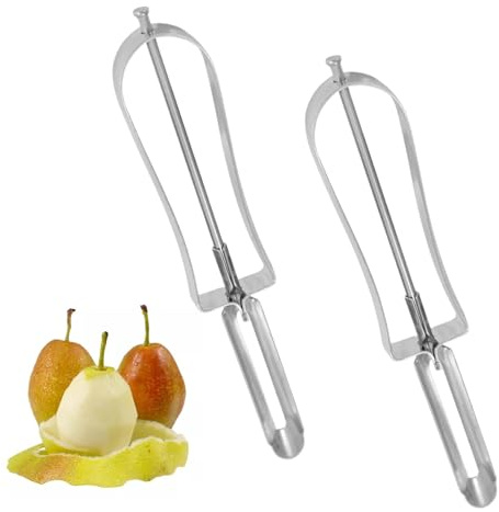 2PCS 15cm Swivel Potato Peeler, Stainless Steel Potato Peeler, Easy Peelers,Speed Peeler,Fruit and Veg Peeling Safe Swivel Cutters, Traditional Multifunctional Vegetable Peelers for Kitchen