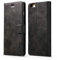 ZTOFERA Leather Case for iPhone 5 5S SE,Ultra Slim [Magnetic Closure] Retro Vintage TPU Folio Flip Wallet Stand with [Card Slots] Cover for iPhone 5/5S/SE - Black