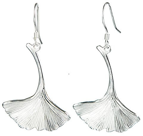 Helen de Lete Ginkgo Blatt 925 Sterling-Silber Schmuck Set (Ohrring)