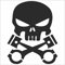 JINTORA - Autoaufkleber Tuning - Auto Aufkleber - Kolben Skull Schädel - 123x99 mm - Auto Sticker Bus Fenster Heckscheibe Camper wetterfest Outdoor Sticker Auto Deko LKW Tuning - schwarz