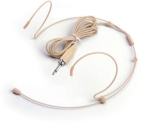 Sujeetec Casque audio discret pour système sans fil - Idéal pour les conférences, les spectacles en direct, le théâtre, les podcasts - Beige