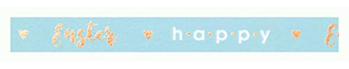 folia 26129 - Washi Tape, Klebeband aus Reispapier, Hotfoil rosegold Easter, 1 Rolle ca. 5 m x 15 mm - ideal zum Verzieren und Dekorieren