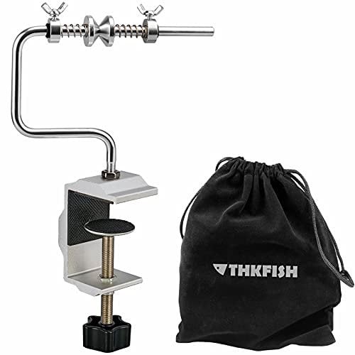 THKFISH Schnurspulgerät mit Klemme Handhaspel Angelschnur Spool Spooler System Klammer A-Lange Line Spooler
