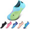 Niño Barefoot Swim Water Skin Shoes Calcetines Aqua para Piscina de Natación en la Playa Niños Niñas,Delfín Verde,30/31