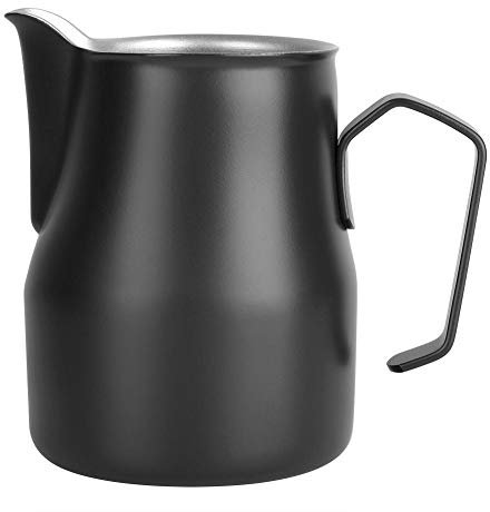 500ml Stainless Steel Milk Frothing Cup Coffee Pitcher Jug Latte Art for Coffee Shop (Black)