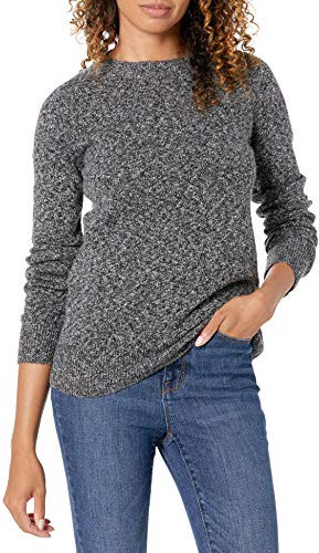 Amazon Essentials Women's Regular-Fit Soft Touch Long-Sleeve Crewneck Jumper, Charcoal, M