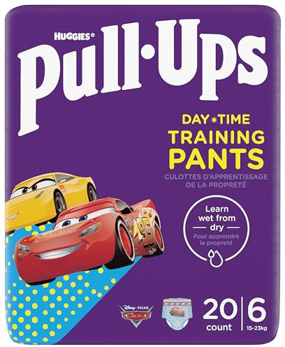 Huggies Klimmzüge, Turnschuhe, Tageswindelhose für Jungen – 2–4 Jahre, Größe 6–7 Pull Up Windeln (40 Hosen) – Töpfchentrainingshose für einfaches Toilettentraining – Lernen Sie nass von trocken