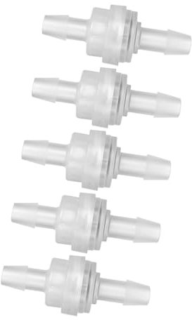 5PCS Kunststoff-Rückschlagventil Rückschlagventil Fluorkautschuk Kunststoff-Rückschlagventil Wasser-Absperrventil Anti-Ozon zur Wasseraufbereitung(6mm),Ventilzubehör