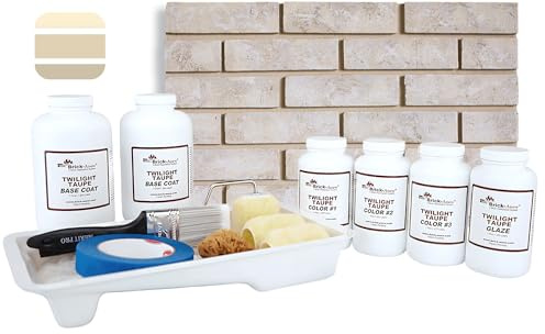 Brick-Anew Stone Fireplace Paint Kit (Frosted Sunshine) - All-in-One Fireplace Painting Solution for a Stunning Fireplace Makeover, Not Your Boring White Paint or Chalk Paint!