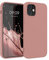 kwmobile Housse Compatible avec Apple iPhone 12 / iPhone 12 Pro Coque - Housse de téléphone Protection Souple en Silicone - Rose d'hiver