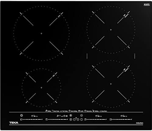 60cm Induktionskochfeld mit 4 Kochzonen und 8 Direktwahlfunktionen, Sensorbedienung Schwarz
