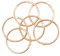 Craftelier - 6er Set Metallbinderinge für Scrapbooking und Basteln | Ringe für Alben, Notizbücher, Planer oder Agenden | Größe Ø 45 mm - Farbe Rose Gold