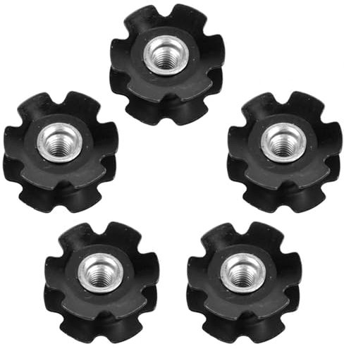 Agatige Mountainbike Sternmutter, 5 Stück 28,6 mm Fahrrad Gabelrohrkern Kralle federgabel Gewindelose Sternmutter Reparaturteile Gezahnter Vorderradgabelkern