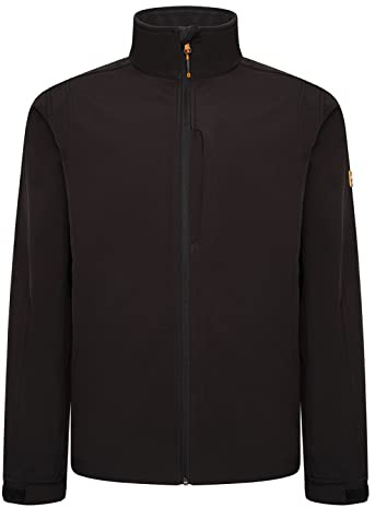 JCB Workwear Trade Softshell Jacket – Men’s Full Zip Fleece – Black