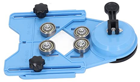 Gabarit de guide de scie cloche, haute dureté professionnel bleu fonctionnement sûr localisateur de guide de forage de trou de carrelage stable avec ventouse pour usage industriel