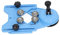 Gabarit de guide de scie cloche, haute dureté professionnel bleu fonctionnement sûr localisateur de guide de forage de trou de carrelage stable avec ventouse pour usage industriel