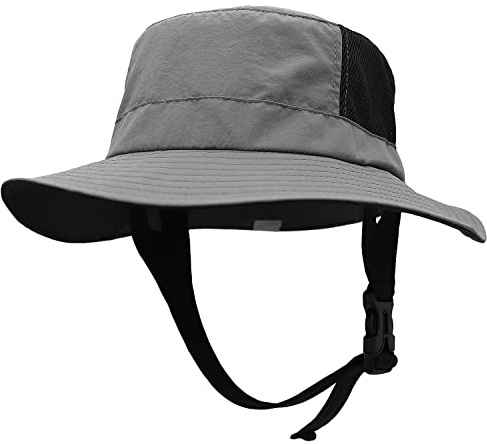 WANYIG Chapeau de Soleil Ete Anti UV UPF50+ Homme Femme Outdoor Chapeau de Surf Randonnée Pliable Étanche à Large Bord Extérieur pour Pêche, Chasse, Camping, Safari, Voyage, Jardinier(04 Gris foncé)