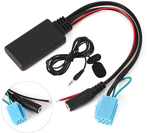 Tbest Adaptador Bluetooth Fortwo 451, Bluetooth Fortwo 450, 8 Pines, 8 Pines, Adaptador de Cable con Micrófono Manos Libres, Ajuste de Llamada para Smart Fortwo 450