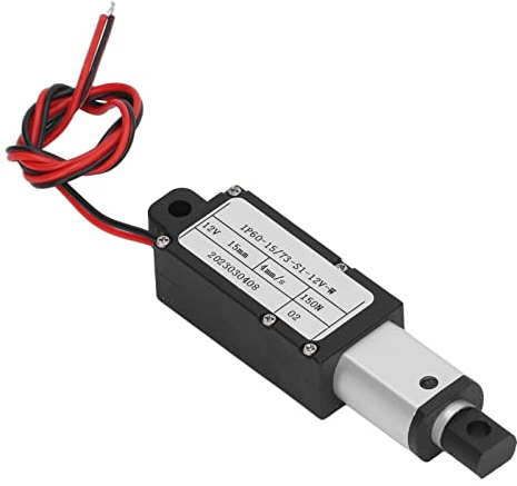 Attuatore Lineare Elettrico, 0,59 Corsa 150 N/33,7 Libbre velocità 0,15/sec Mini Attuatore di Movimento in Metallo Piccolo Servomotore 12 V CC con Staffa di Montaggio (