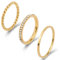 Joacii 18K Gold überzogene Ringe Stapelbare Eheringe für Frauen Ringe Set Comfort Fit Größe 9