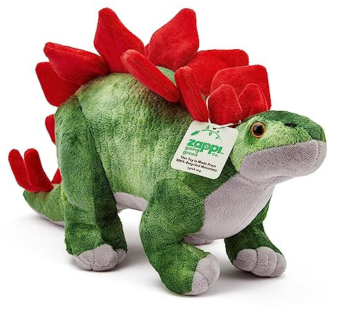 Zappi Co 100% recyceltes Plüsch-Stegosaurus Spielzeug (43cm Länge) Gestopftes, weiches, kuscheliges, umweltfreundliches Tiersammlung für das Neugeborene Kind, erstes Kind