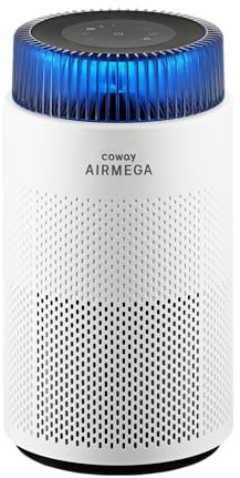 COWAY Air Purifiers for Home up to 810 ft², HEPA Filter and Carbon Filter for Smoke, Allergies, Pet Dander, Odor, AQI Monitor, Auto Mode, Timer, Filter Indicator, Night Light, 2yr Warranty, 100 White