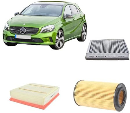 Kit 3 filtri tagliando per Classe A W176 gasolio 2143CC 200CDI 220CDI (2012-2019)