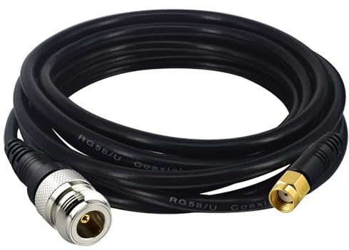 YILIANDUO LoRa Antennen Verlängerungskabel Geformter N Buchse auf RP-SMA Stecker Low Loss RG58 Kabel 3M für LoraWan Gateway Antenne RAK Nebra Bobcat HNT Helium Hotspot Miner Antenne Wireless Router