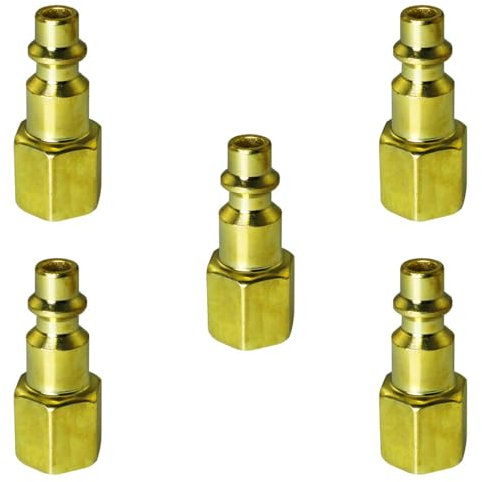 BLLNDX 5PCS Ferrule Female Air Hose Connector Air Tool 1/4 20PF Brass Air Coupler Plug For Air Compressor Pressure Washer Air Nails Blow Guns