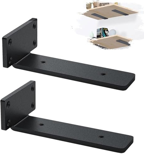 MLOQI Lot de 2 Equerre Etagere Murale, équerre Industrielle,Equerre Charge Lourde,5 mm D'épaisseur, Support étagère Murale (20 cm)
